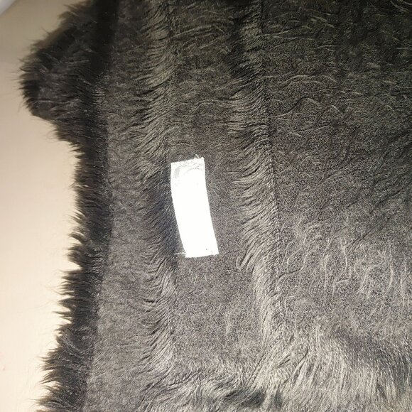 Large Free People Dark Grey Black Fuzzy Scarf Shawl 80 by 30 - Picture 14 of 14